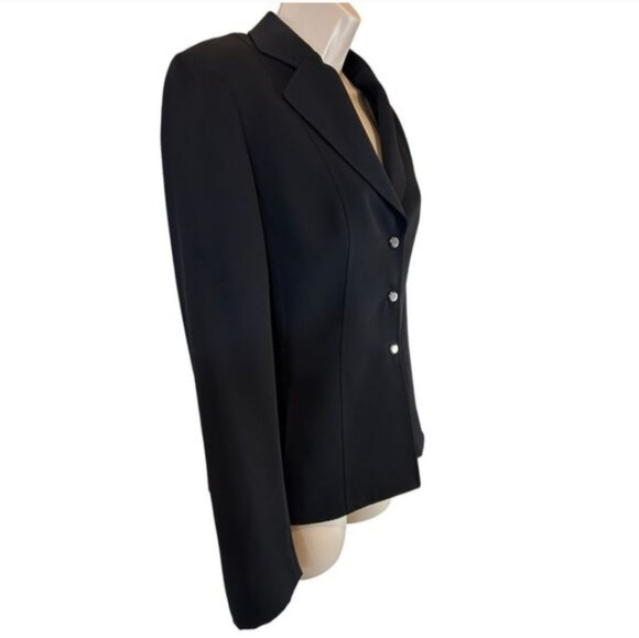 Tahari Arthur S. Levine Classic Black‎ Blazer with Silver Buttons Professional 8 - Picture 2 of 12